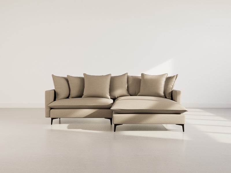 Madison - Right Corner Sofa - 4 Seater - Textured Fabric - Taupe