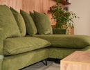 Madison - Right Corner Sofa - 4 Seater - Textured Fabric - Green