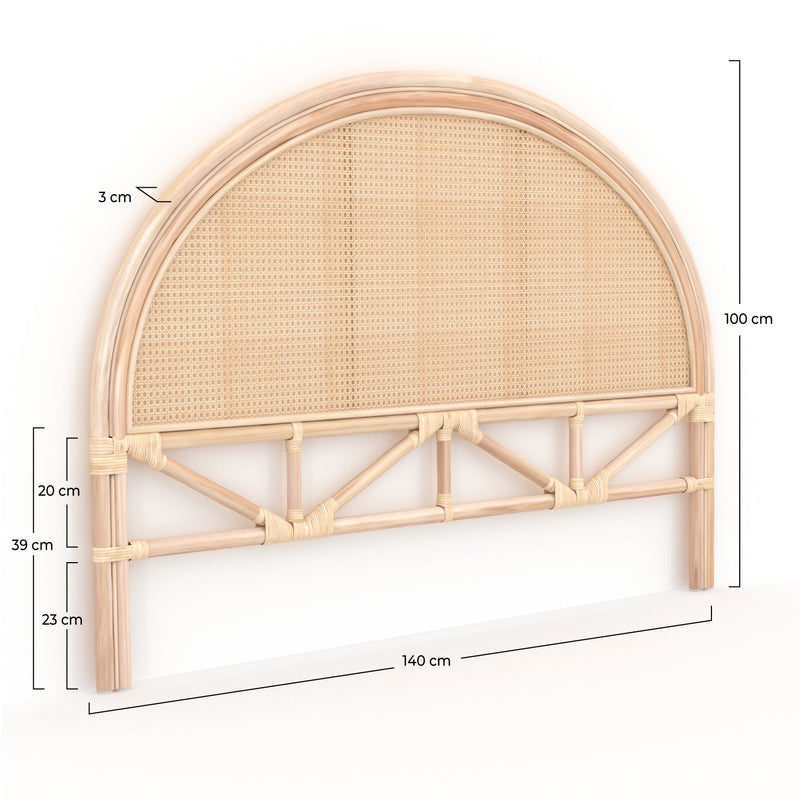 Tête de lit Néora en rotin et cannage 140 cm