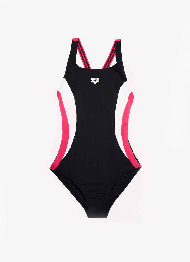 Arena - Maillot 1 Piece Double Side Panels - Noir - Femme