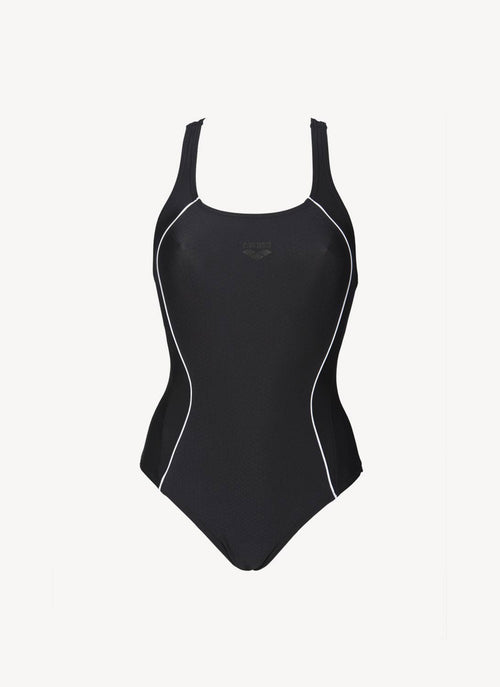 Arena - Maillot Flakes Dos En V - Noir - Femme