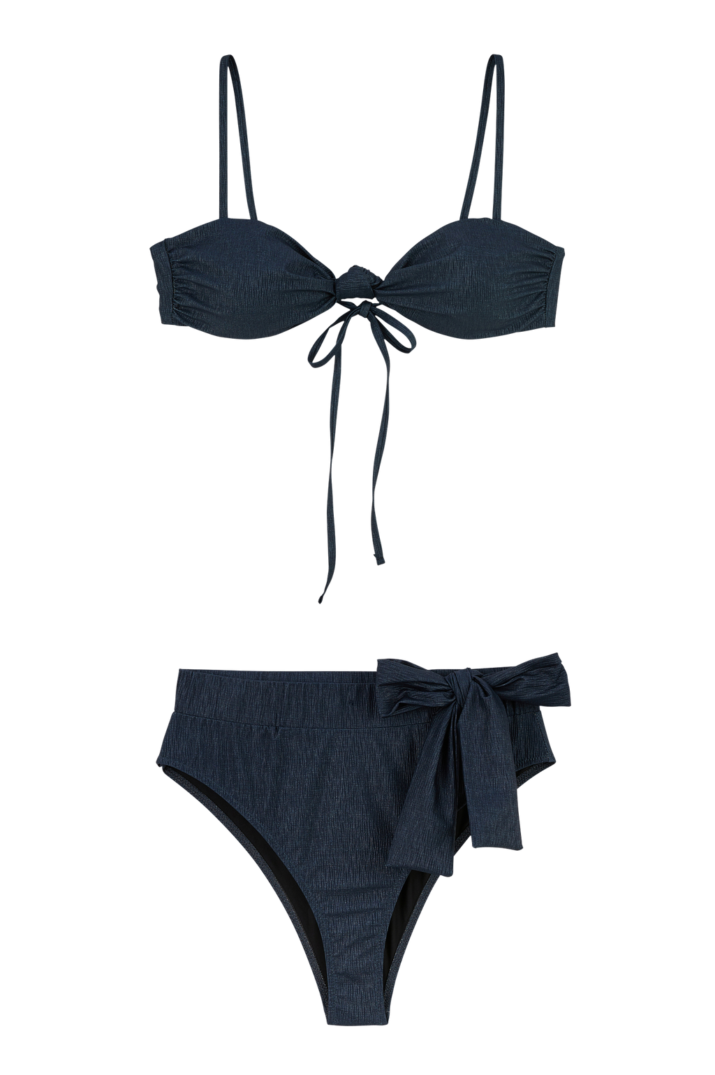Top De Bañador Conta Lurex Marino
