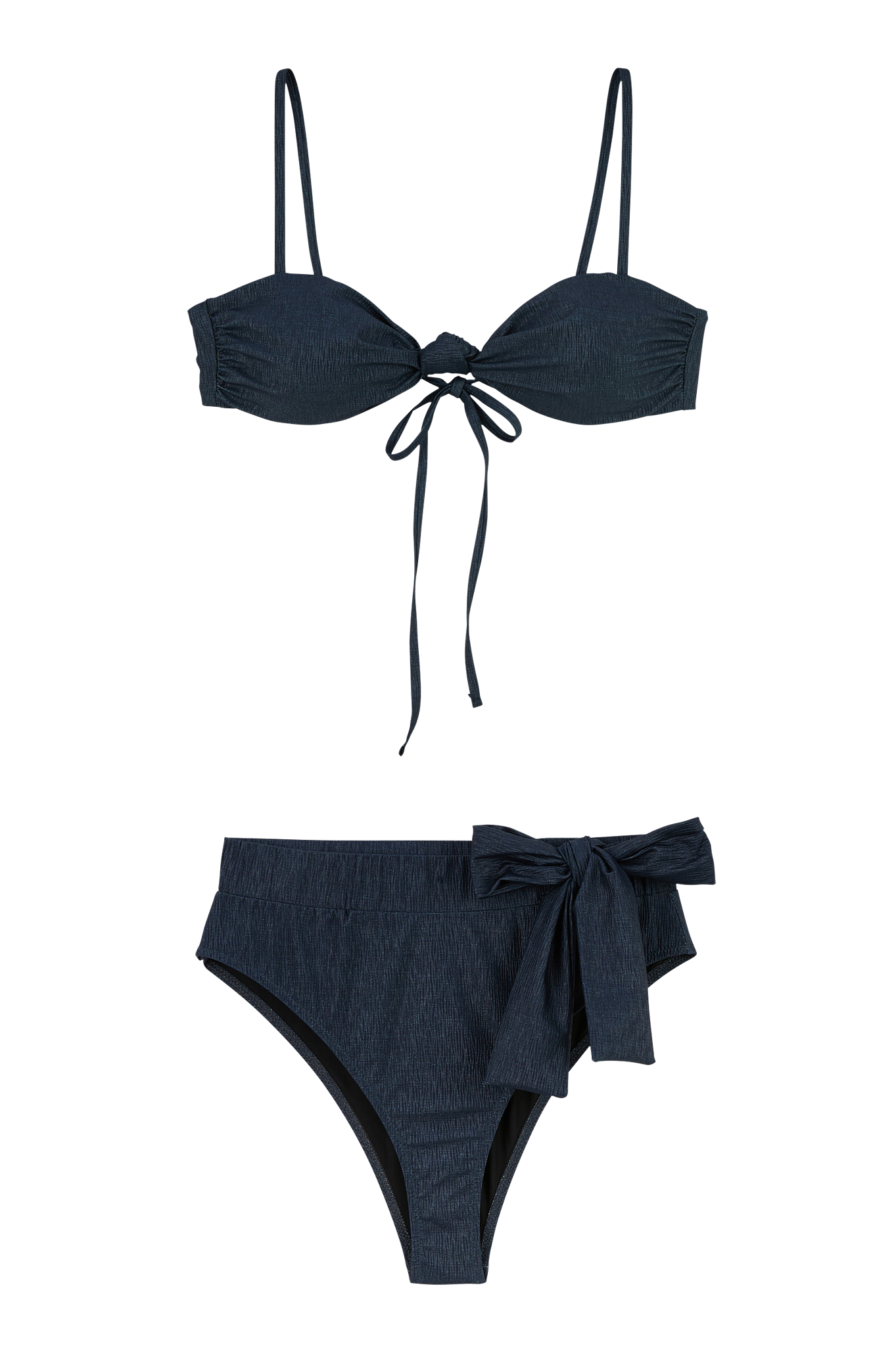 Top De Bañador Conta Lurex Marino