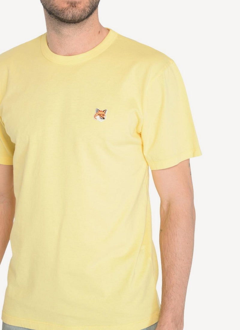 Maison Kitsune - Fox Head Patch Classic Tee-Shirt - Soft Yellow - Homme