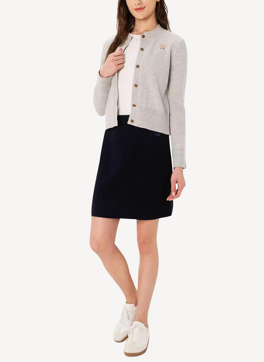 Maison Kitsune - Eyelet Skirt - Black - Femme