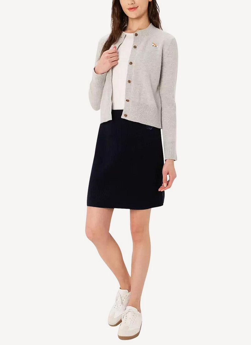Maison Kitsune - Eyelet Skirt - Black - Femme