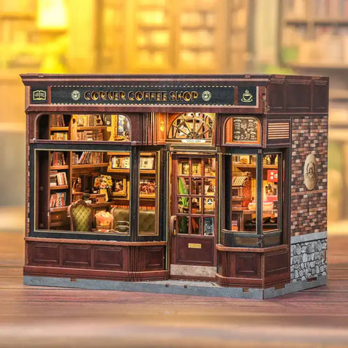 Maison Miniature Corner Coffee Shop.