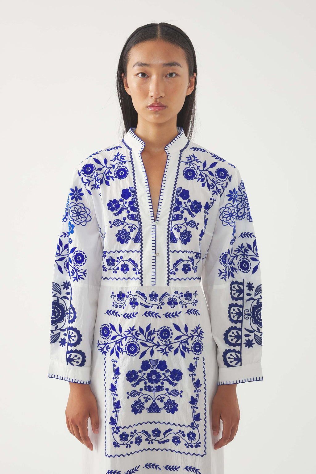 Robe Longue Mamie - Bleu