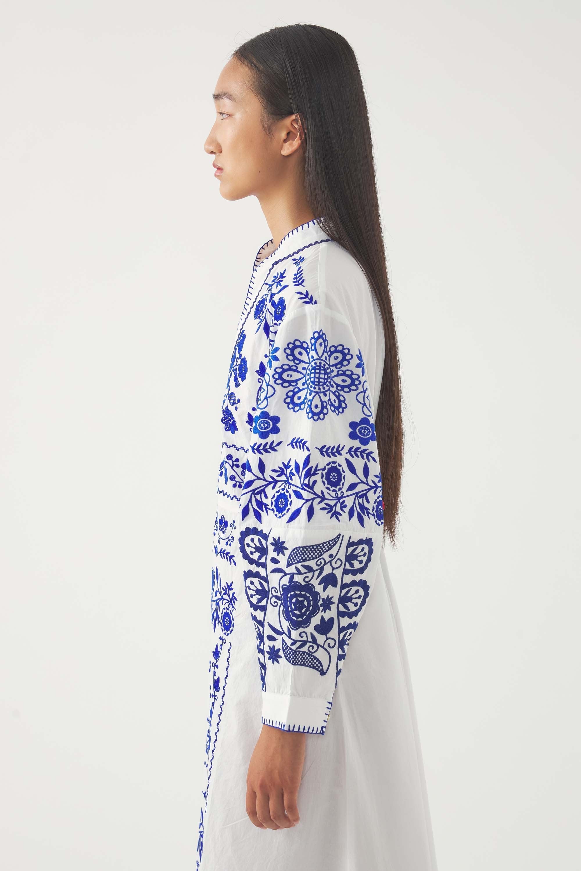 Robe Longue Mamie - Bleu