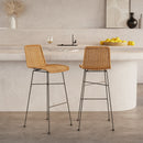 Set of 2 Mandya Bar Stools - Brown