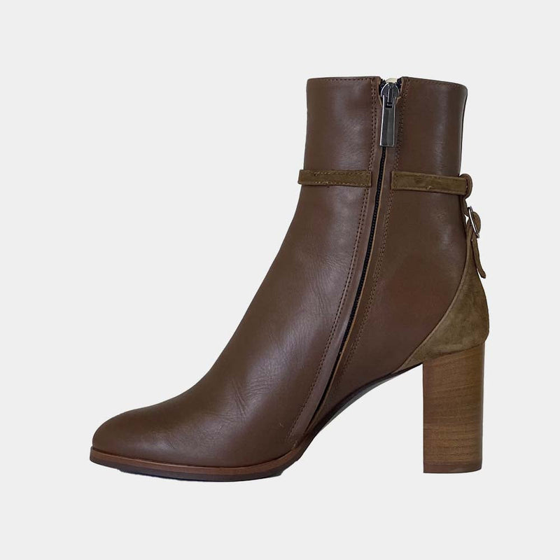 Bottines Ann Tuil Manege Bis - Cuir/Velours Camel Cuoio