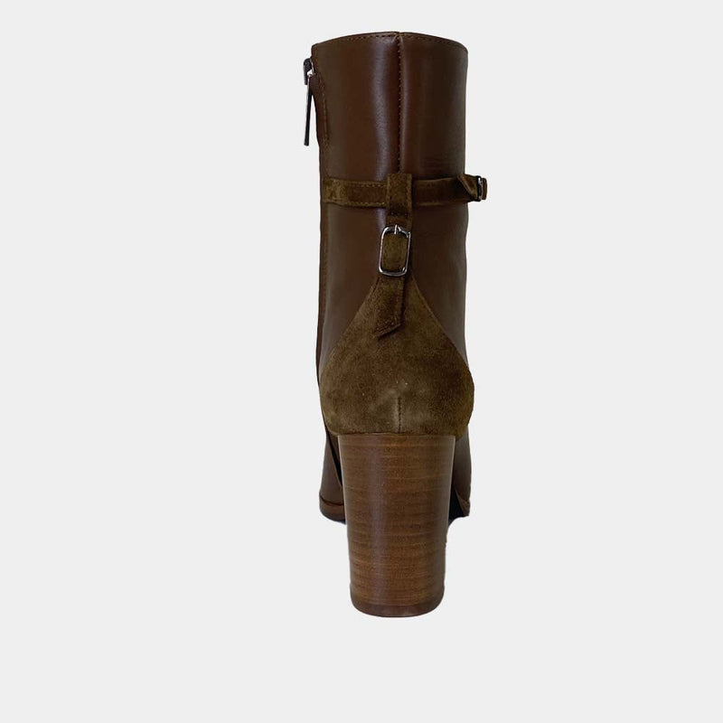 Bottines Ann Tuil Manege Bis - Cuir/Velours Camel Cuoio