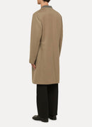 Maison Margiela - Manteau En Laine Plain Long Logo - Camel - Homme