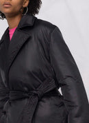 Red Valentino - Manteau Padded Trench Coat - Black - Femme