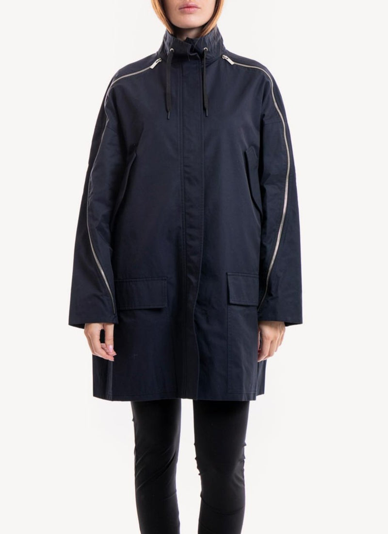 Nina Ricci - Manteau À Détails Zippés - Dark Navy - Femme