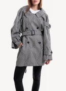 Nina Ricci - Manteau En Laine - Noir, Naturel - Femme