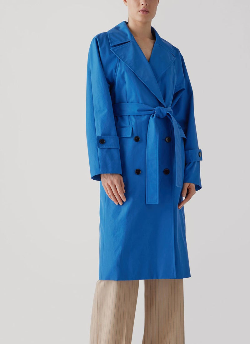 Nina Ricci - Manteau À Col À Revers - Bleu Roi - Femme