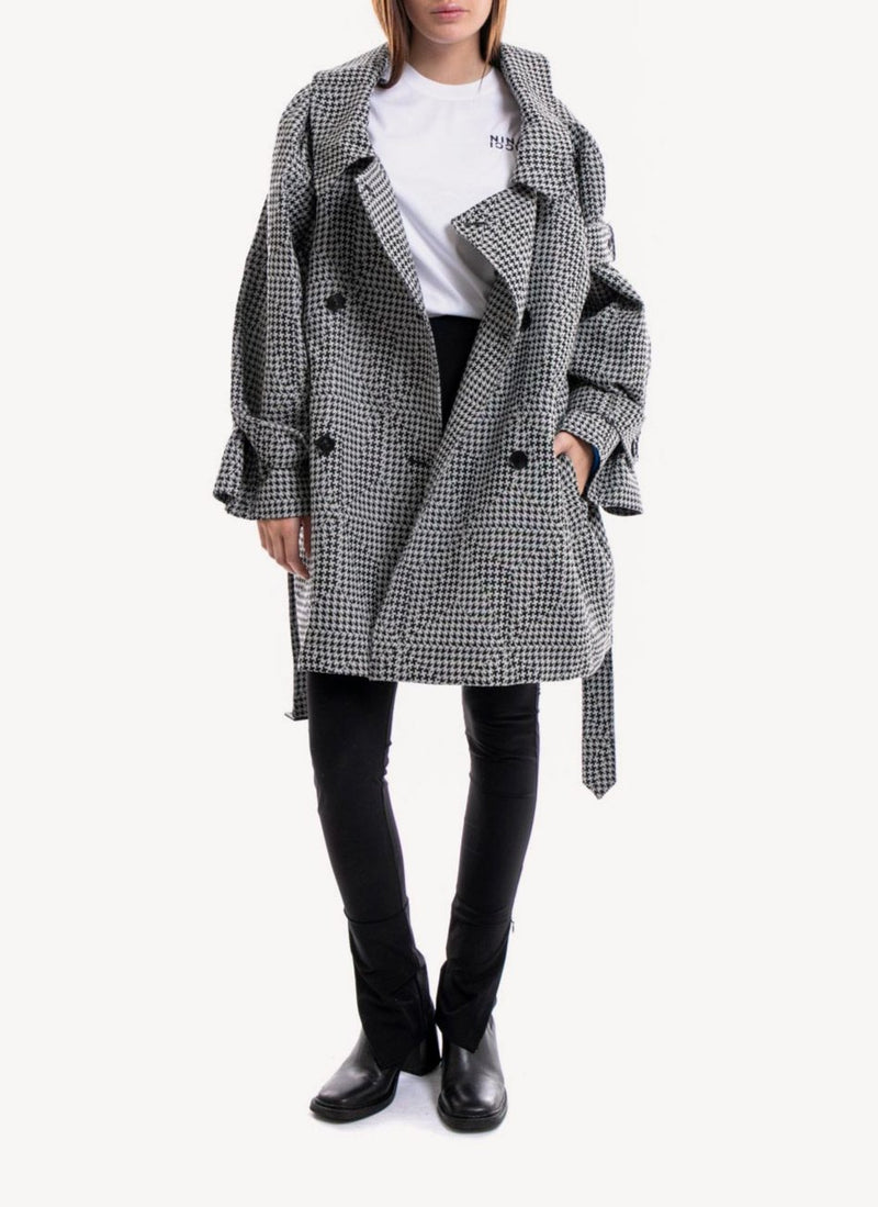 Nina Ricci - Manteau En Laine - Noir, Naturel - Femme