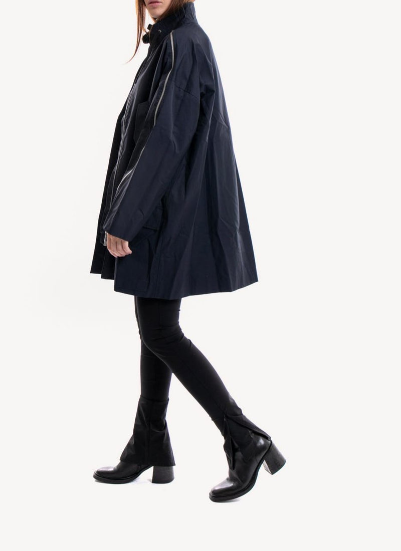 Nina Ricci - Manteau À Détails Zippés - Dark Navy - Femme