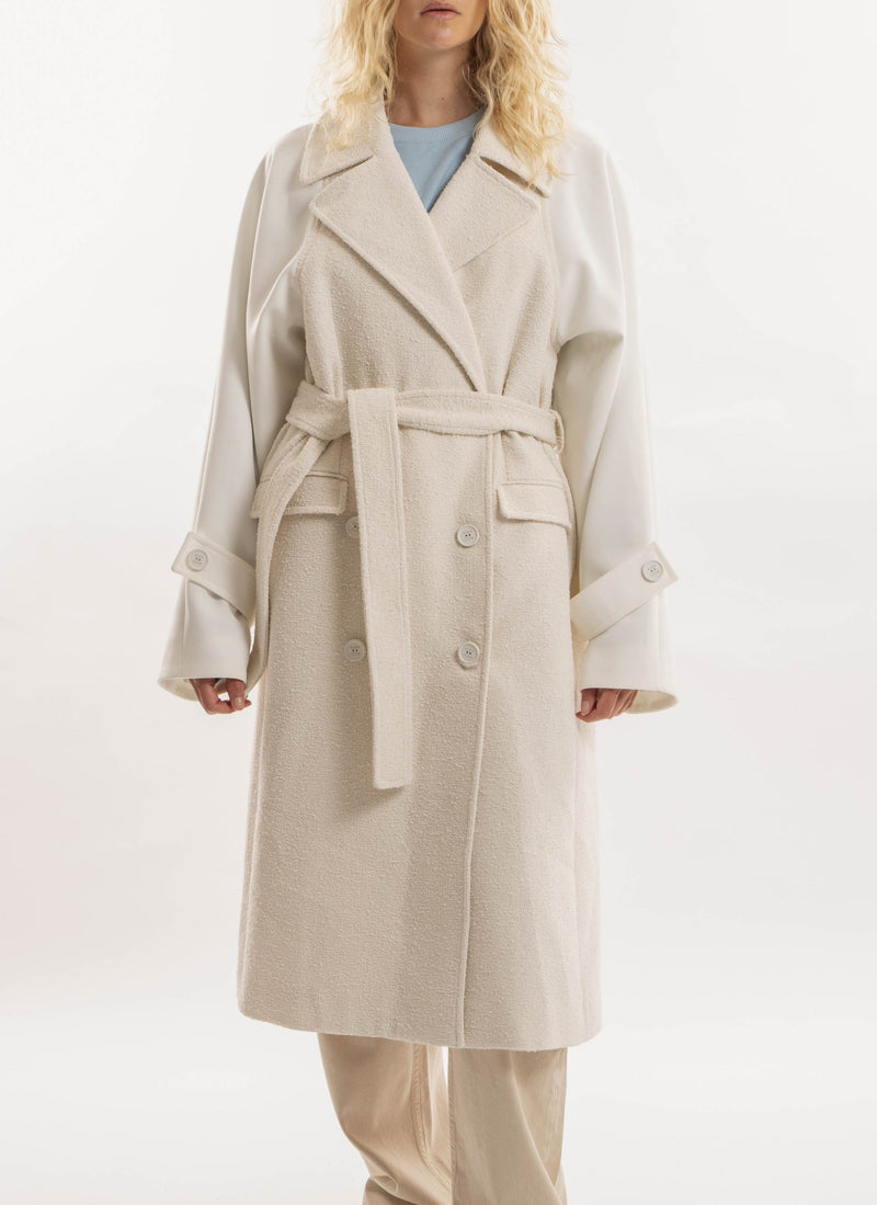 Nina Ricci - Manteau Ceinturé - Ivoire - Femme