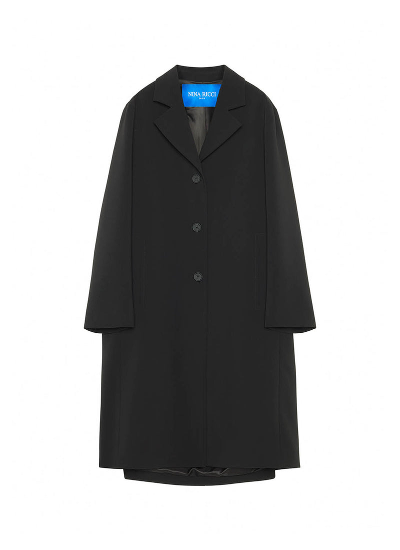 Nina Ricci - Manteau En Laine Mélangée - Noir - Femme