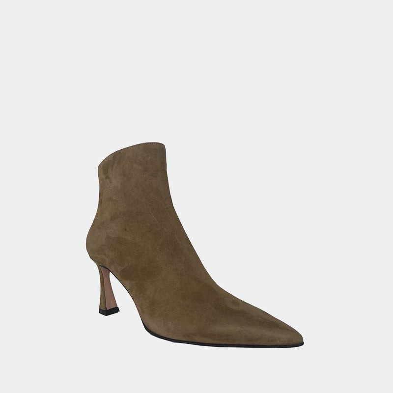 Bottines Ann Tuil Marcia-Eli705 - Velours Camel Sella