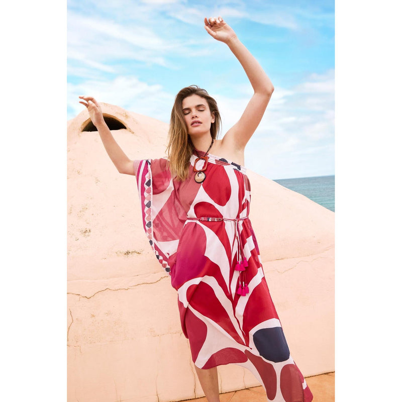 Robe Louna Imprime Riviera - Red