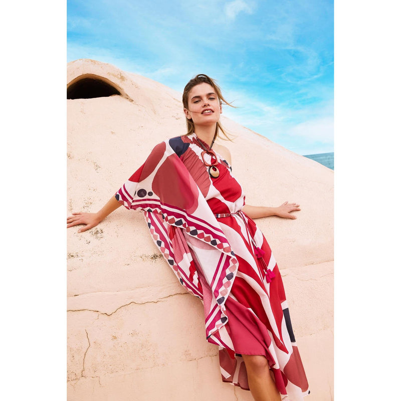 Robe Louna Imprime Riviera - Red