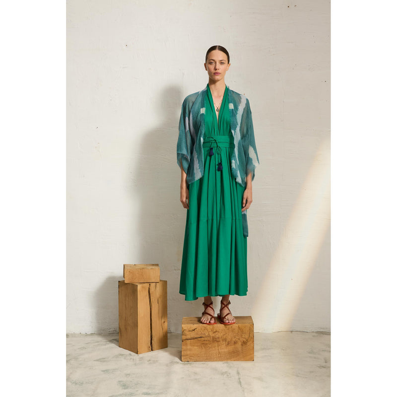 Kimono Renata Tie And Dye Etamine De Laine - Blush