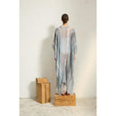 Poncho Long Rafaele Etamine De Laine Tie And Dye - Blush