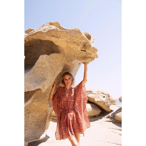 Poncho Pauline Imprime Quartz