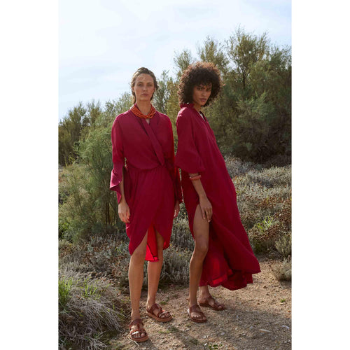 Robe Seraphine Soie - Camelia