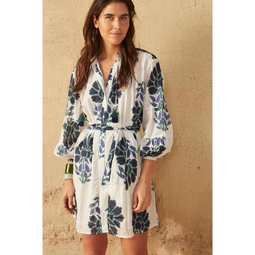 Robe Courte Charlie Imprime Indian Flowers - Redclay