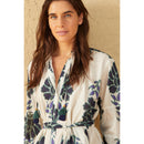 Robe Courte Charlie Imprime Indian Flowers - Blue