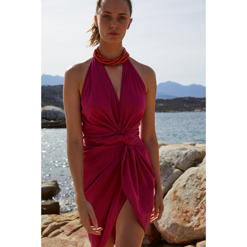 Robe Paréo Malin Mi-Long Aline - Camelia