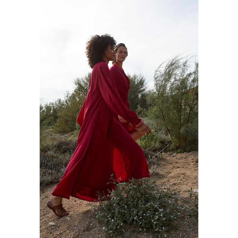 Robe Seraphine Soie - Camelia