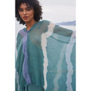 Poncho Rafaele Tie And Dye Etamine De Laine - Lagon