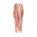 Poncho Long Rafaele Etamine De Laine Tie And Dye - Blush