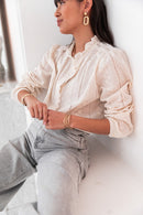MARIA Beige - Embroidered Shirt