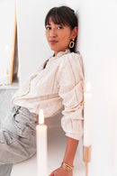MARIA Beige - Embroidered Shirt