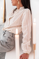 MARIA Beige - Embroidered Shirt