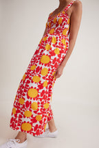 Navy Red Sun Dress
