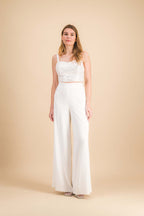 Top Marine con paillettes