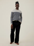 Pull Dalain - Blanc Et Navy - Homme