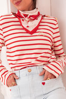 MAO Rouge - T-Shirt Rayé