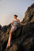 Vestido Nido de Abeja - Bordados Negro