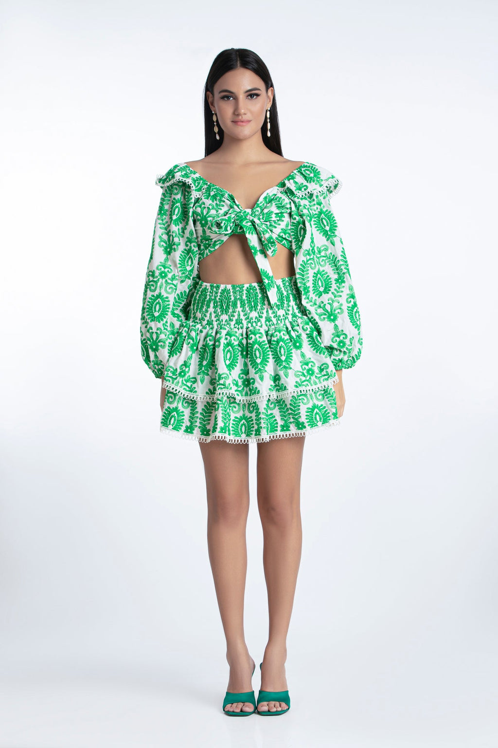 Top Aleksandra - Broderies Vert