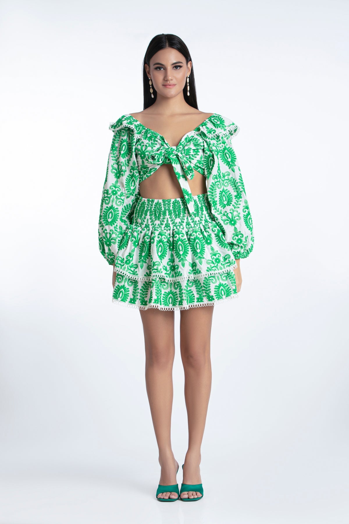 Top Aleksandra - Broderies Vert