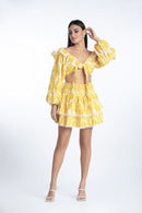 Top Aleksandra - Broderies Jaune