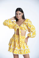 Jupe Paulina - Broderies Jaune